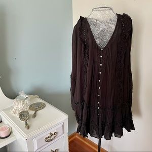 BNWT Free People Swing Shift Dress- Black